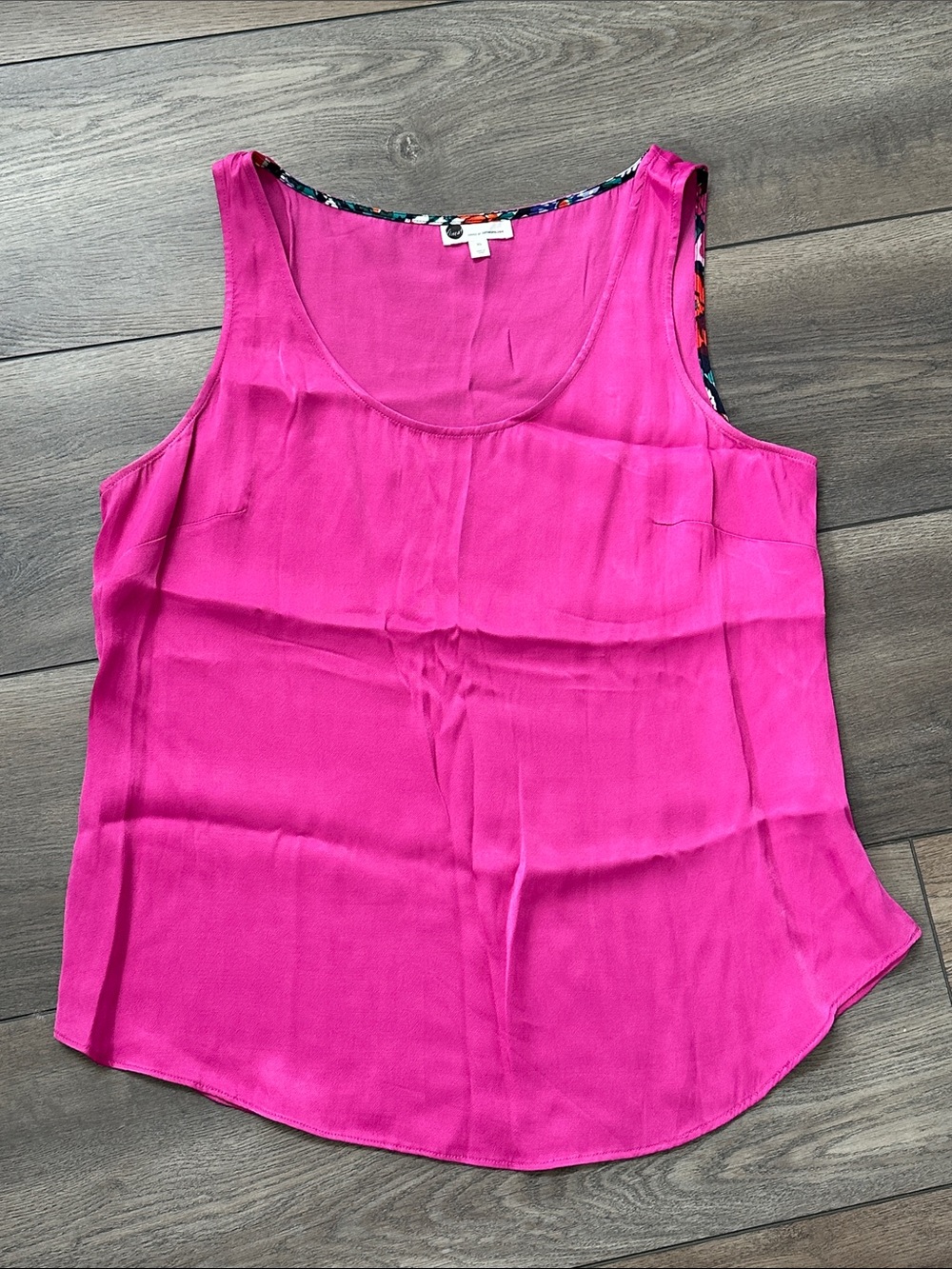 Anthropologie Bright Fuchsia Scoop Neck Tank Top